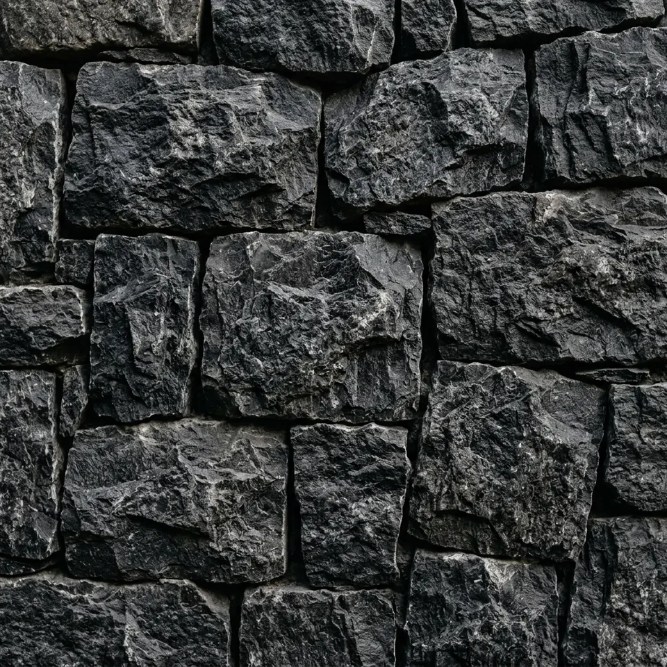 Rock Face - Siyah Mermer